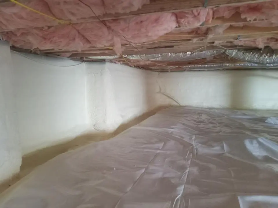 Crawl space encapsulation with closed-cell spray foam for Spray Foam Roofing in Franklin Park